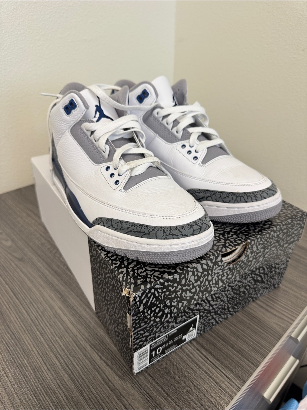 Nike Air Jordan 3 Retro Men’s Sneakers - Navy Blue